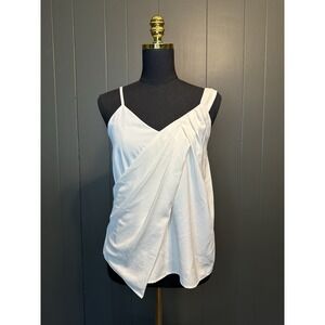 NWT Express Ivory Cream‎ Asymmetrical Tank Top Blouse XS Extra Small